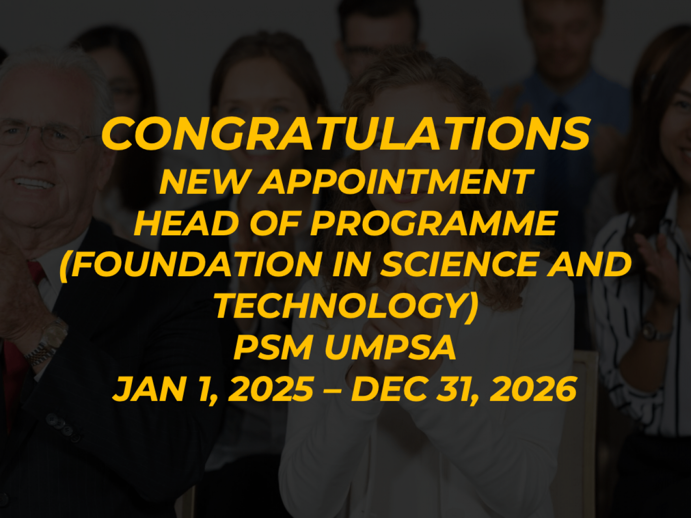 Congratulations Dr. Farahanim Misni on the appointment as Head of Programme (Foundation in Science and Technology) at Pusat Sains Matematik UMPSA